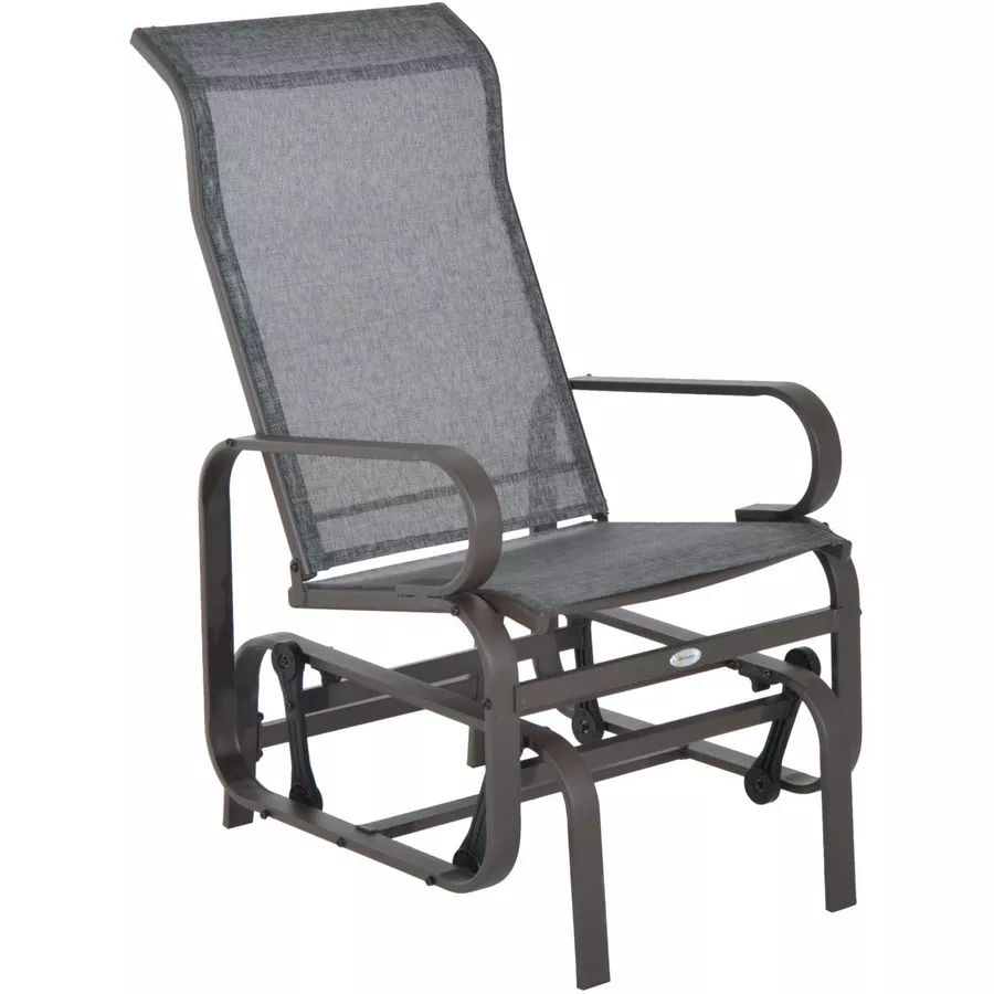 Outsunny Schaukelstuhl mit Ergonomischer Form grau