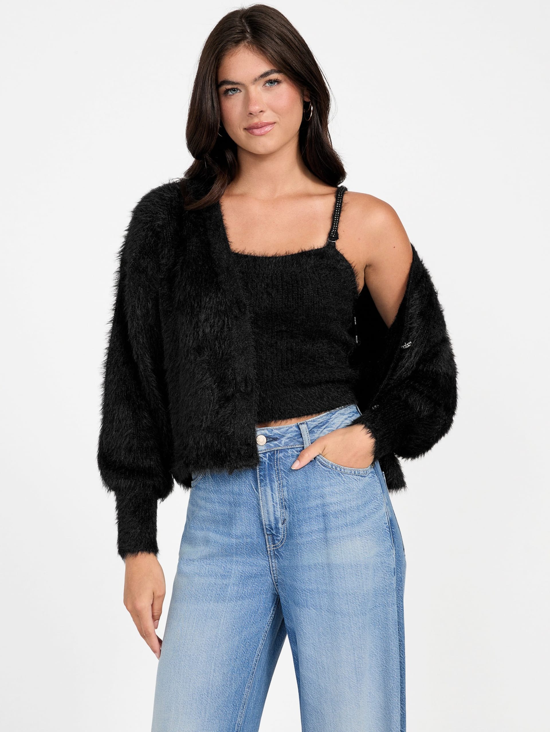 Top cropped Keyla Fuzzy Sweater