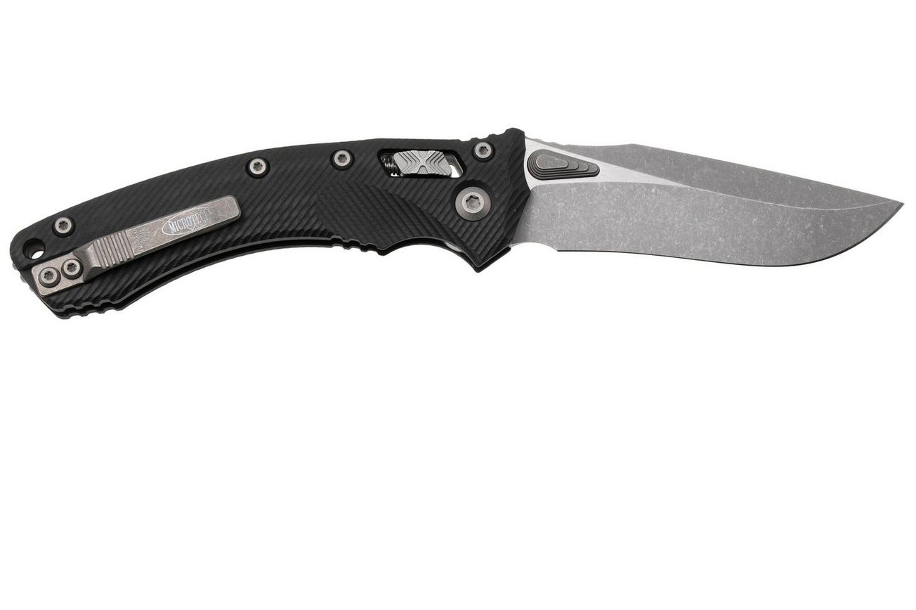 Microtech Amphibian 137RL-10APFLGTBK, Apocalyptic Stonewashed M390MK, Fluted Black G10 zakmes