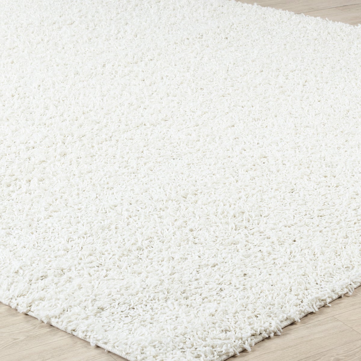 Modern hoogpolig shaggy vloerkleed, wit, 160x220 cm, LILLY