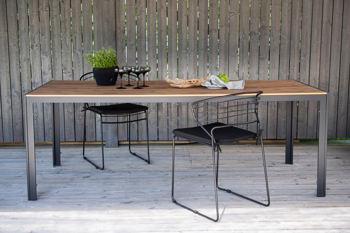Tuintafel polywood Aaron - 205 x 90 cm Bruin
