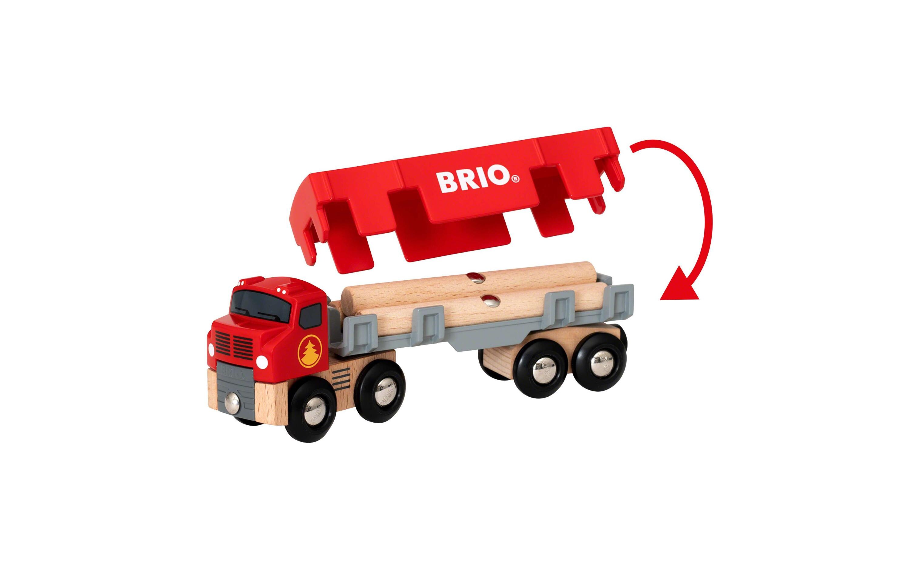 BRIO World Holztransporter mit MagnetladungTransporter mit Anhänger