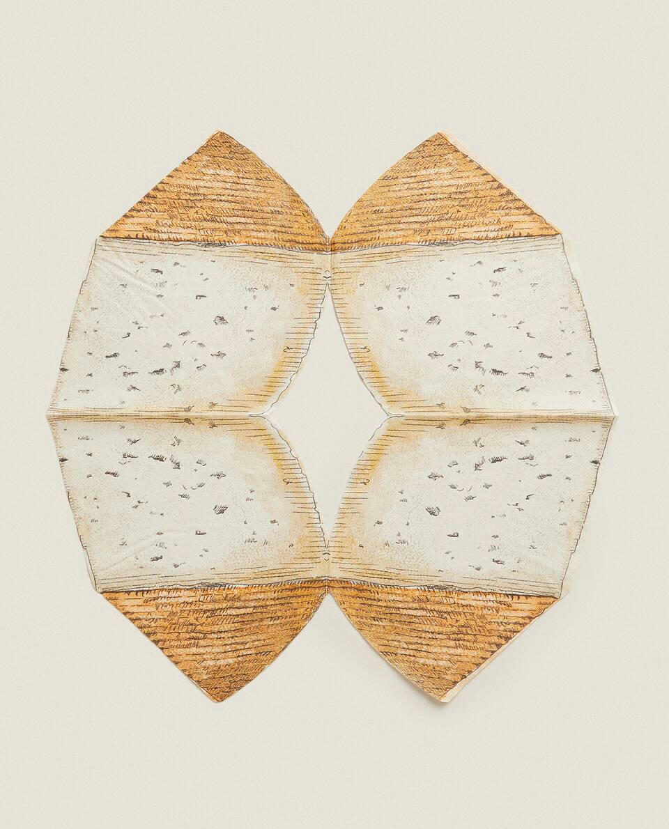 Guardanapos de papel em formato de queijo (pacote com 20)