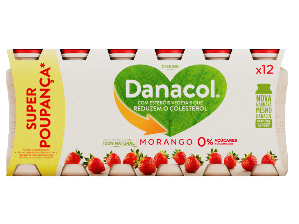 DANACOL DANONE LÍQUIDO MORANGO 12X100G