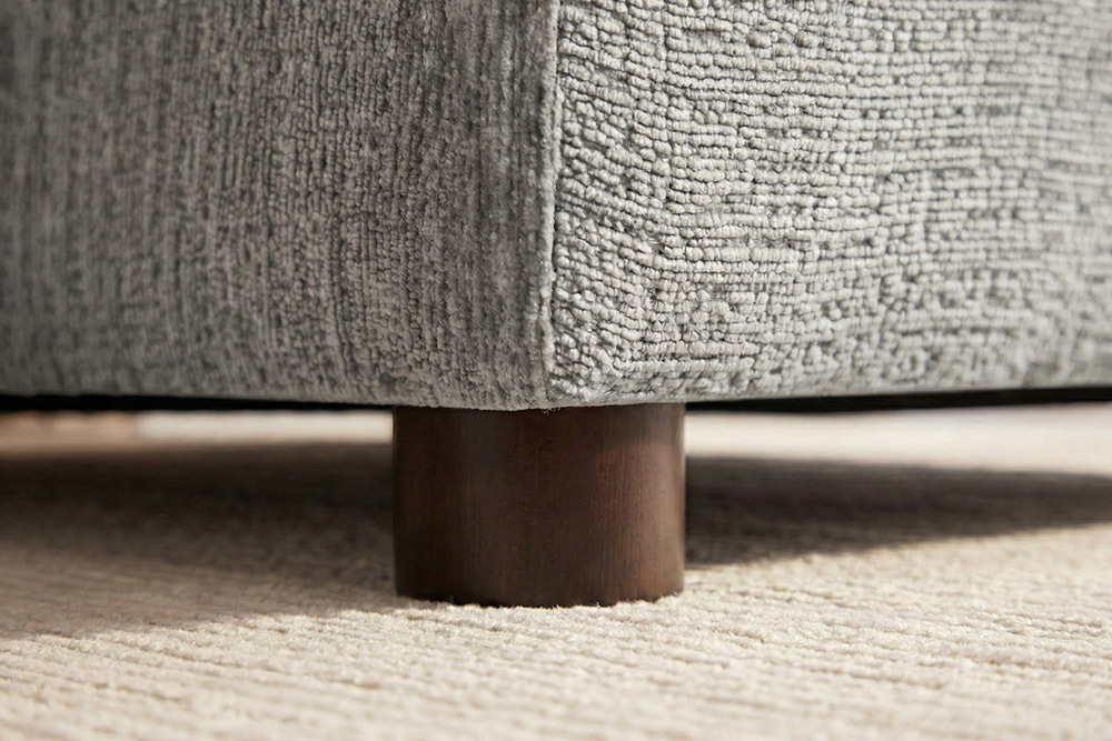Stilvolles Big Sofa SOHO 260cm grau Chenille 4-Sitzer Couch mit Wellenunterfederung