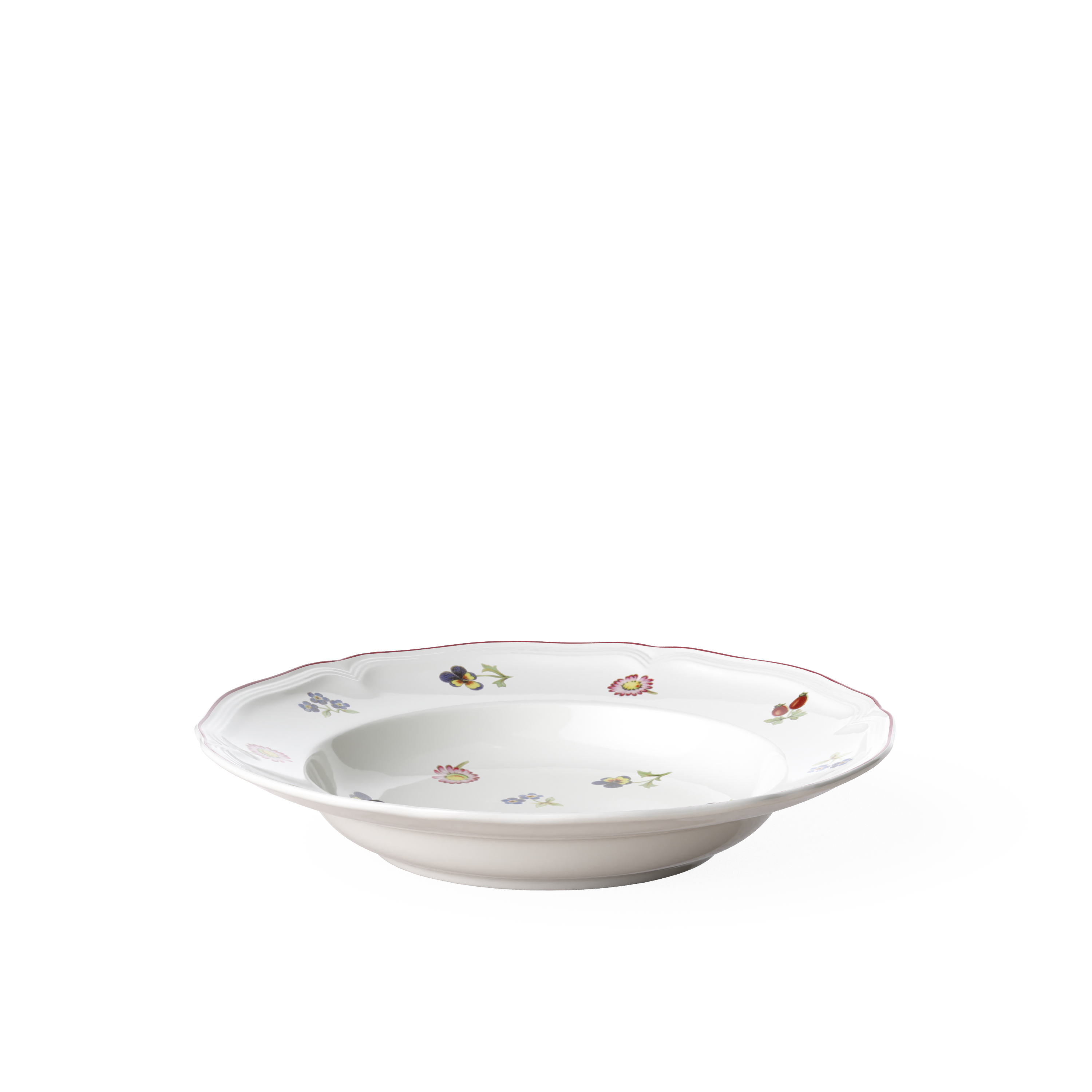 Petite Fleur Soup bowl White, 9'', Premium Porcelain