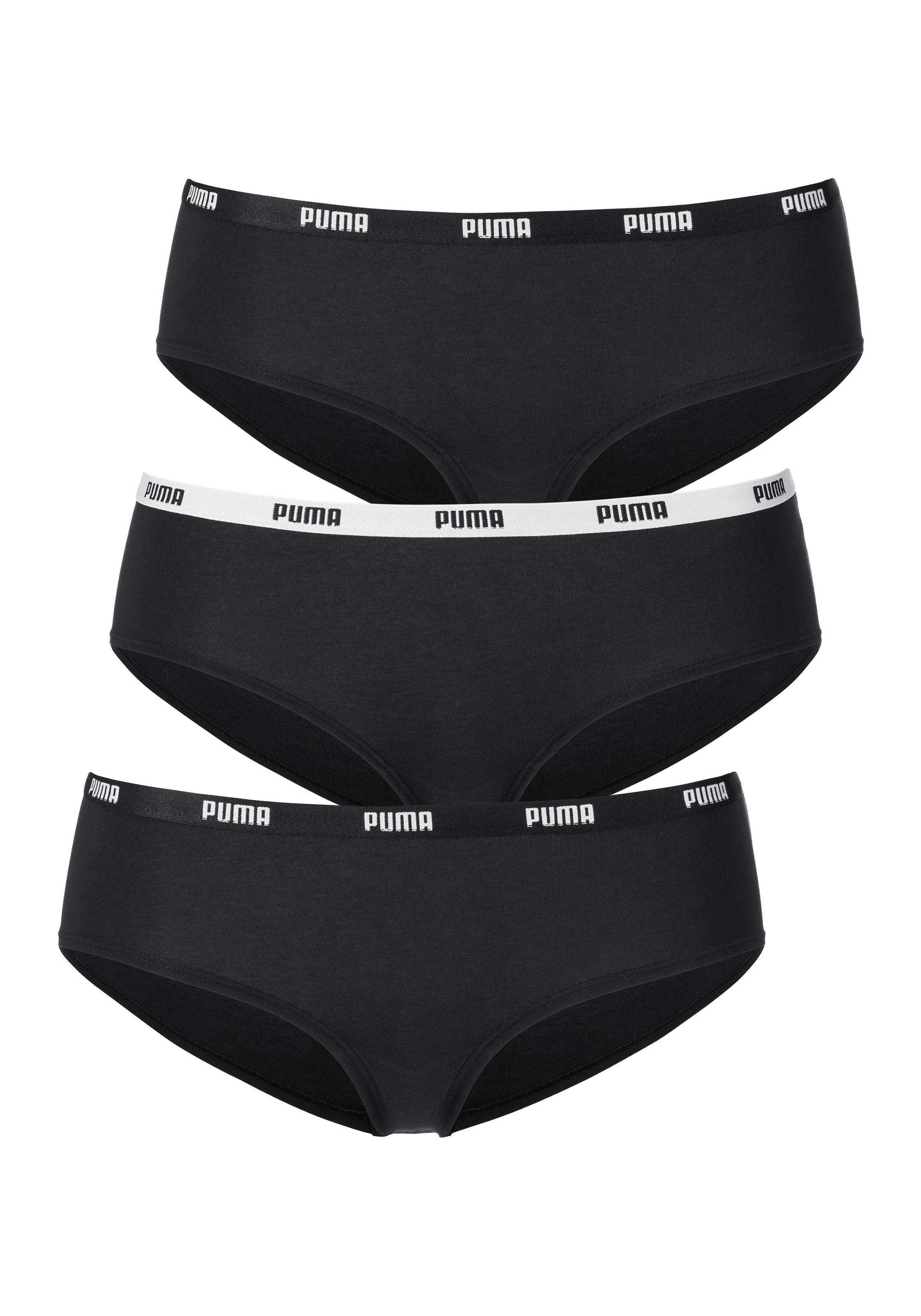 PUMA Hipster, 3er-Packer Packung, mit Logobund
