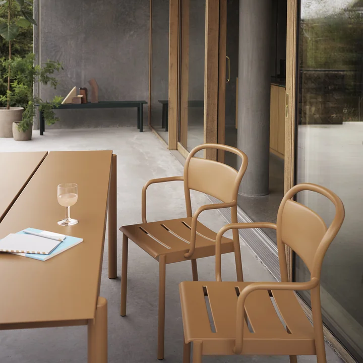 Muuto - Linear Steel Tisch, 200 x 80 cm, schwarz