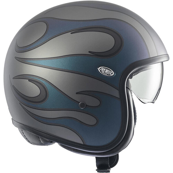 premier - Casque Vintage FR Anthracite / Bleu / Violet / Mat