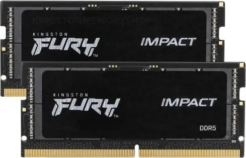 Kingston FURY Impact - DDR5 - sæt - 64 GB: 2 x 32 GB - SO DIMM 262-PIN - 4800 MHz / PC5-38400 - CL38 - 1.1 V - ikke bufferet - on-die ECC
