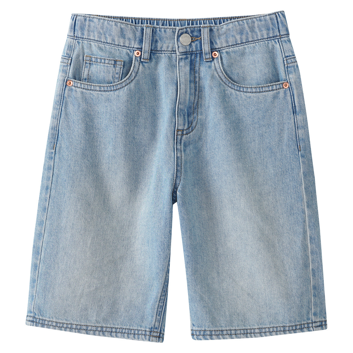 Yigga Jungen Jeansshorts mit Used-Waschung hellblau