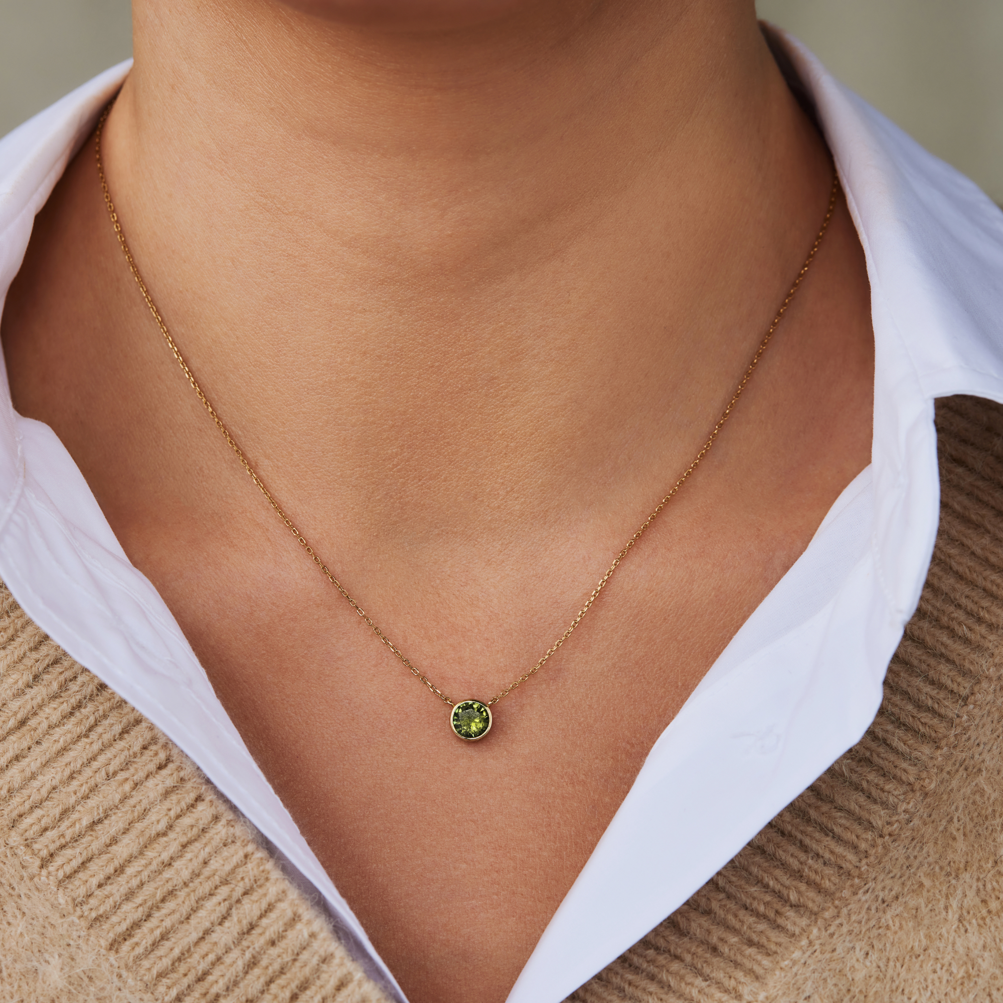 geboortesteen sieraden, ketting Violet Hamden Violet Hamden Goud