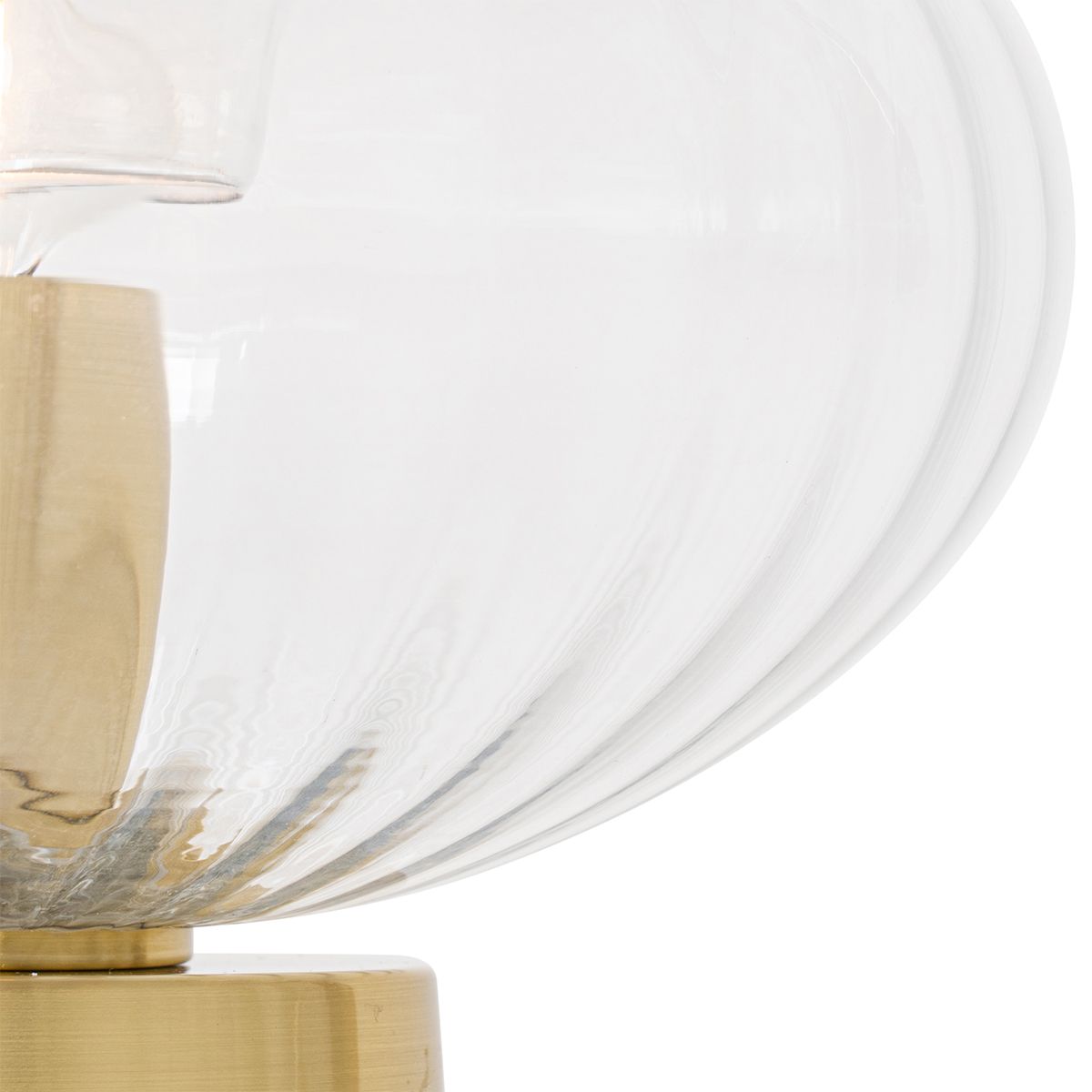 Art Deco tafellamp goud met glas - Ayesha