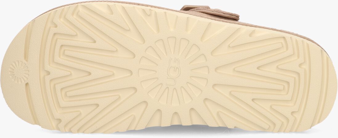 beige ugg sandalen met hak goldenstar clog