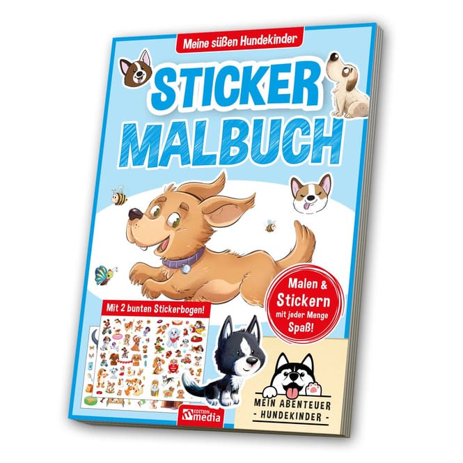 Sticker Malbuch - Hundekinder