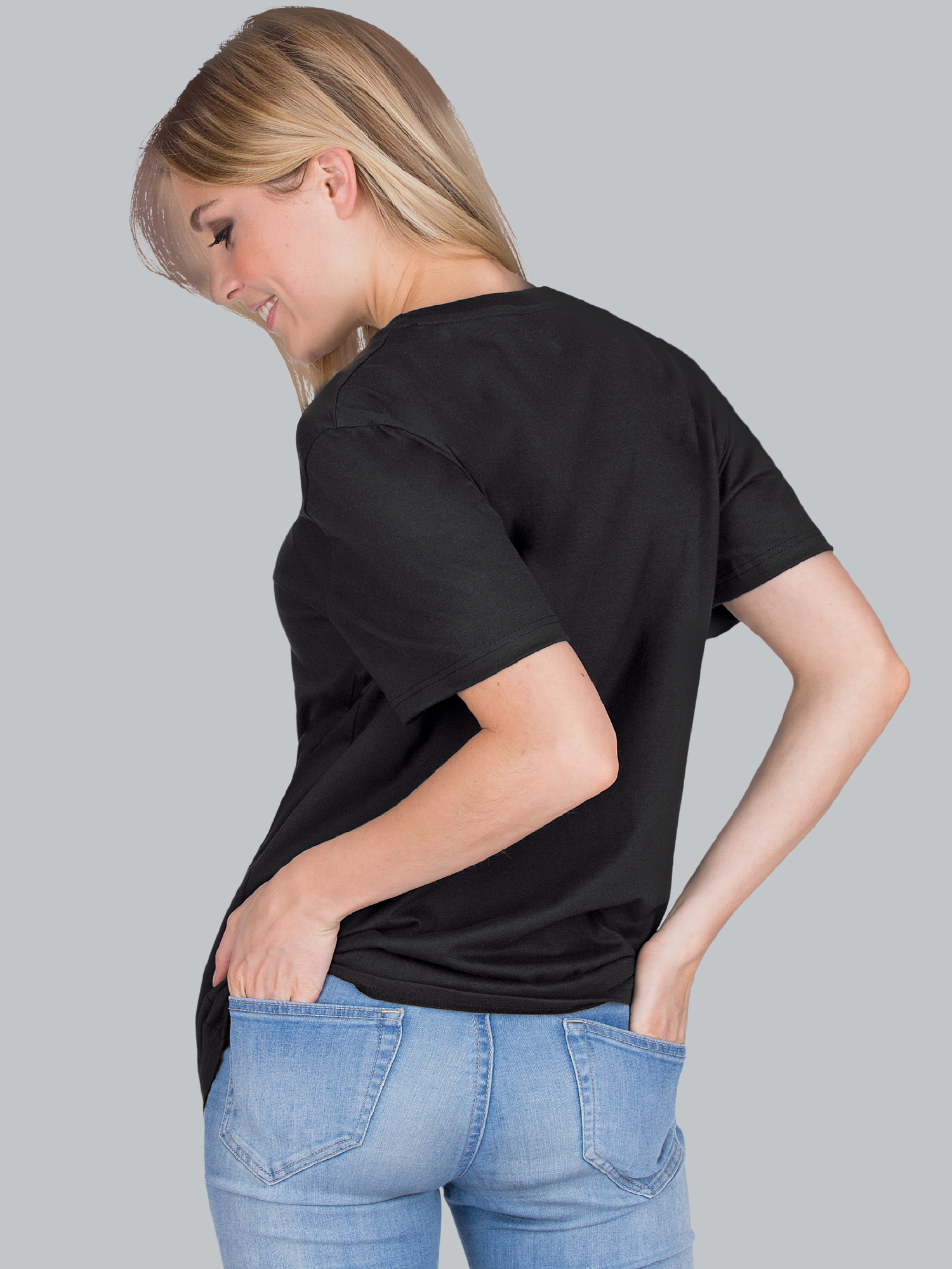 T-Shirt aus 100% Biobaumwolle Schwarz-C2C