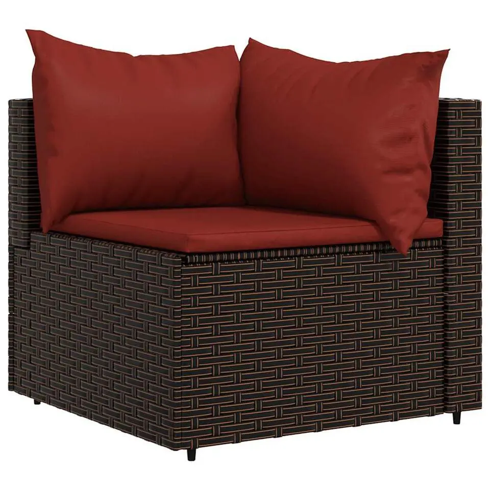 vidaXL - Loungeset - Bruin - Poly rattan