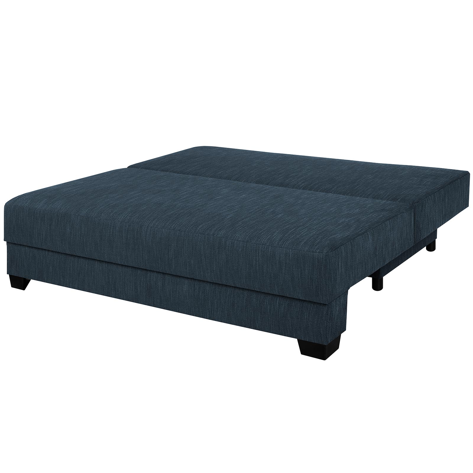 Boxspringsofa - denim - Dauerschläfer mit Staukasten