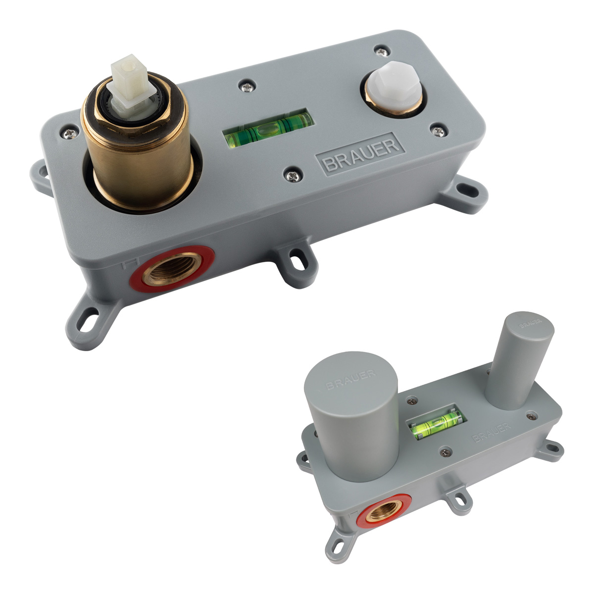 Brauer Stripe inbouw wastafelkraan ColdStart met gebogen uitloop en afdekplaat model A2 zwart mat