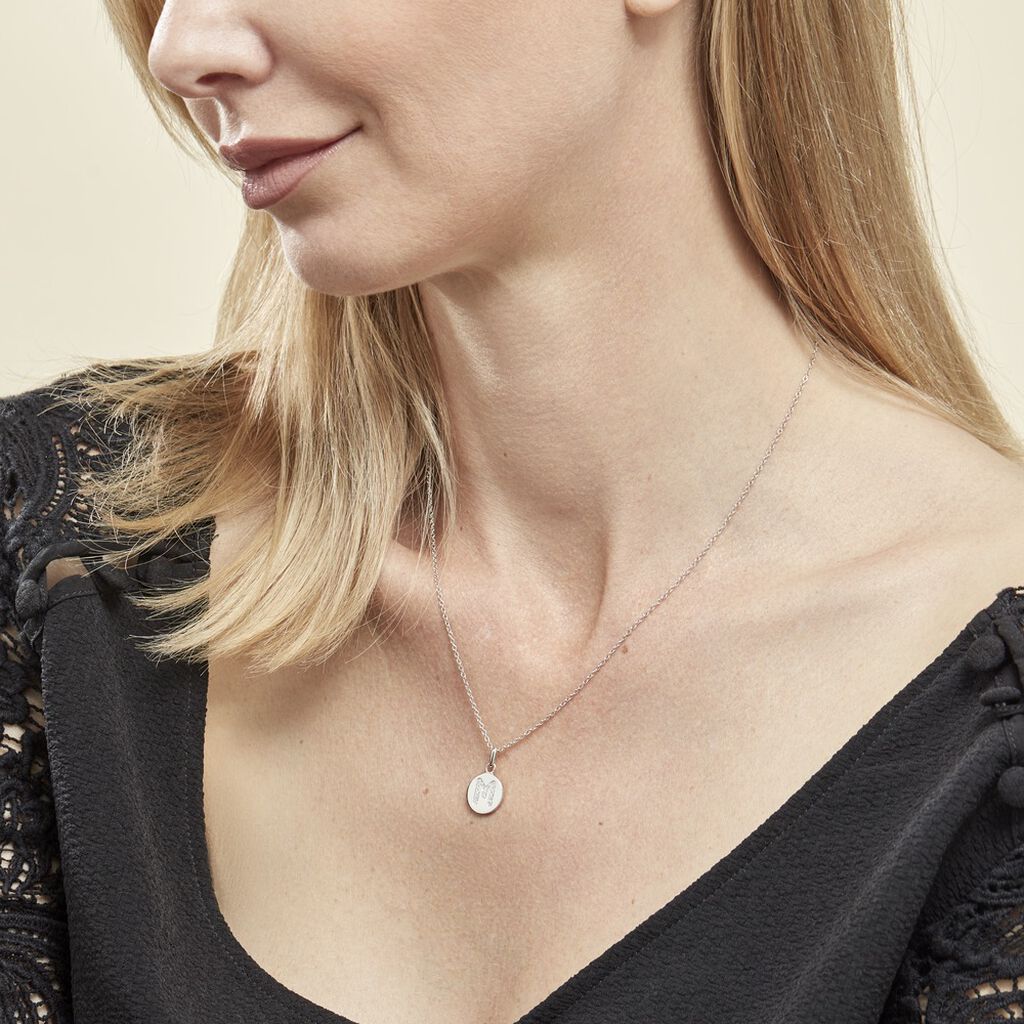 Collier Argent Eugenien Oxydes De Zirconium