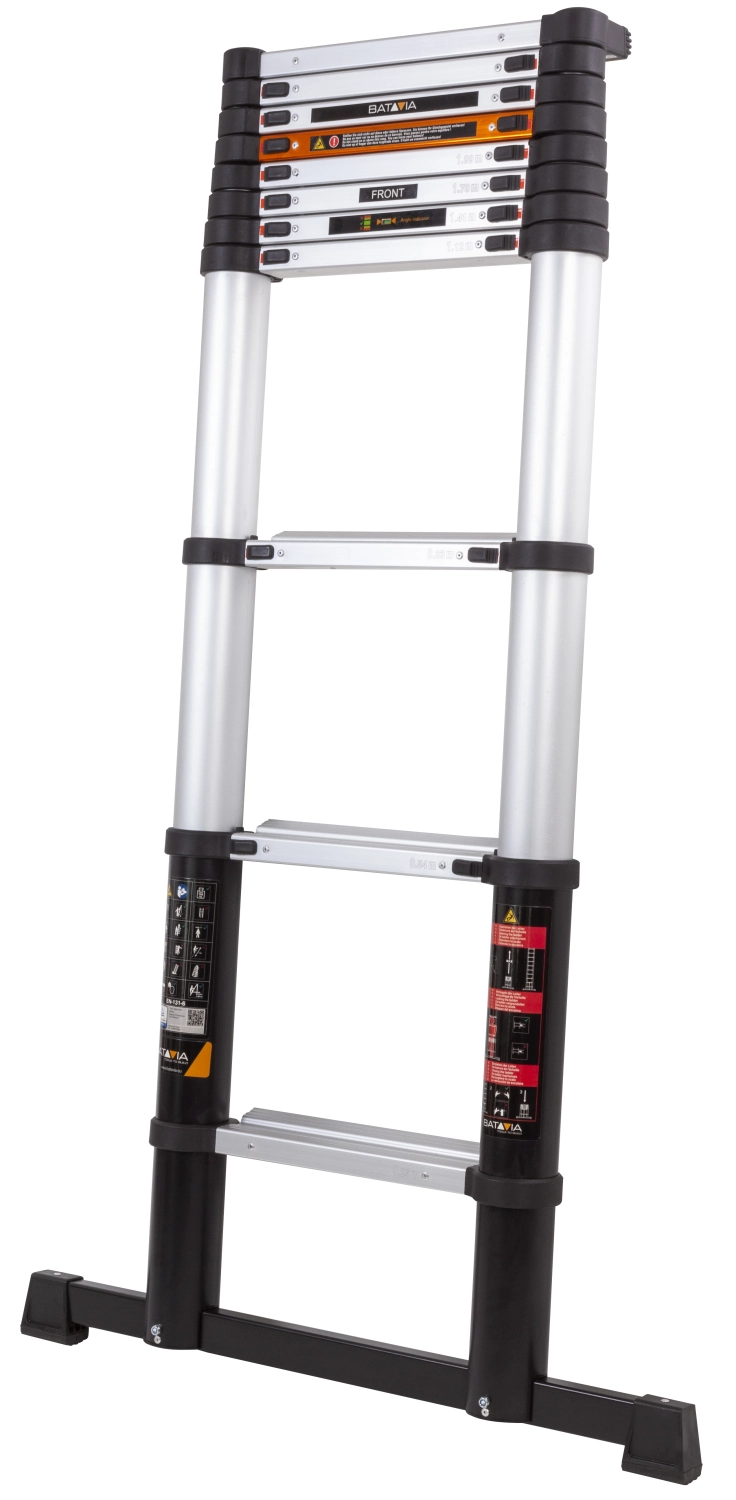 Batavia 7063668 Telescopische ladder met Hoekindicator, SoftClose & AntiSlip - 3,27m - 11 sporten