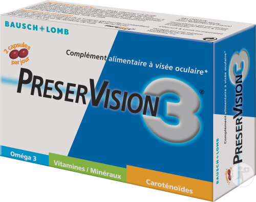 PreserVision 3 Complément Alimentaire À Visée Oculaire 60 Capsules