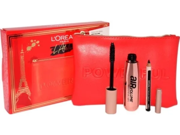 L OREAL L~OREAL SÆT (BLACK AIR VOLUME MEGA MASCARA   LE KHOL MIDNIGHT BLACK 101   POSE)