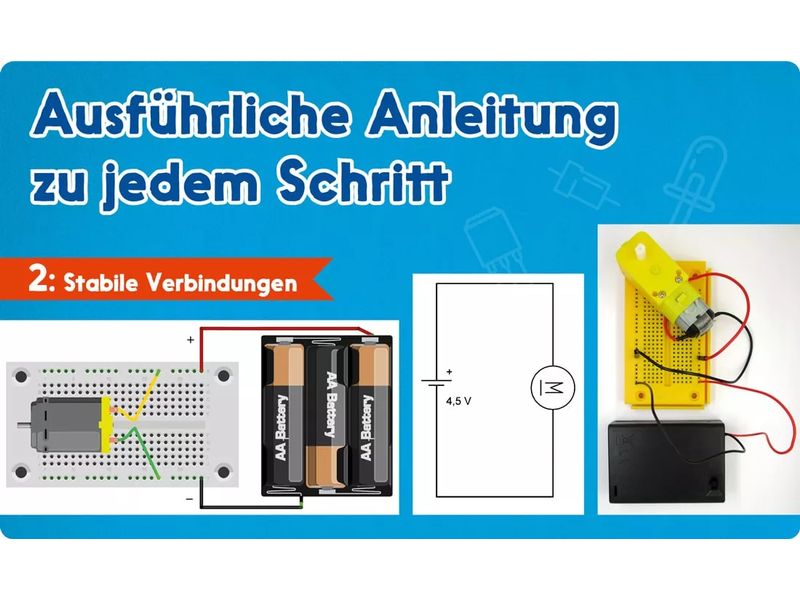 Franzis Experimentierkasten GEOLINO Roboter-Bausatz, Deutsc Roboter Experimente für Kinder ab 10 Jahren
