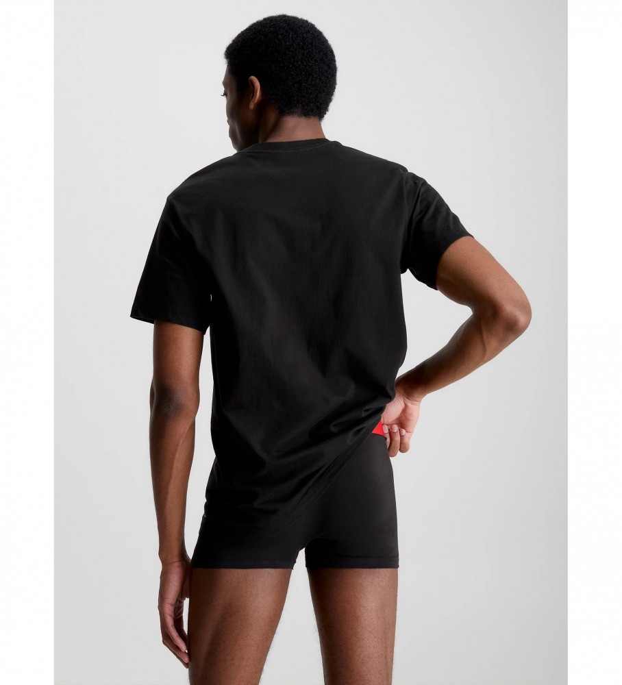 Conjunto de 3 camisetas clássicas Calvin Klein pretas