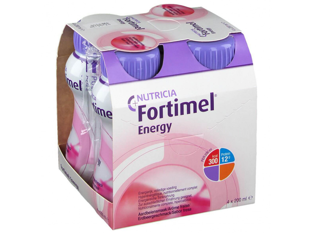 SUPLEMENTO FORTIMEL ENERGY MORANGO 4X200ML