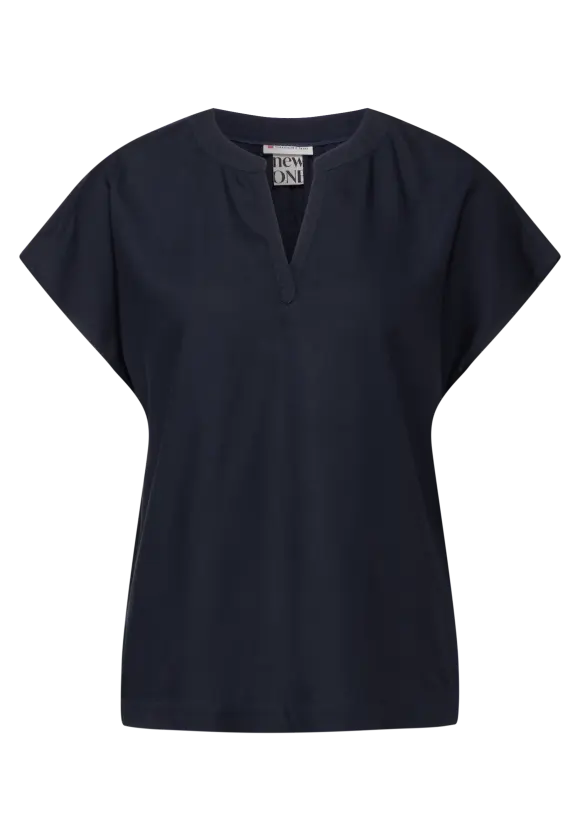 Viskose Blusenshirt - deep blue