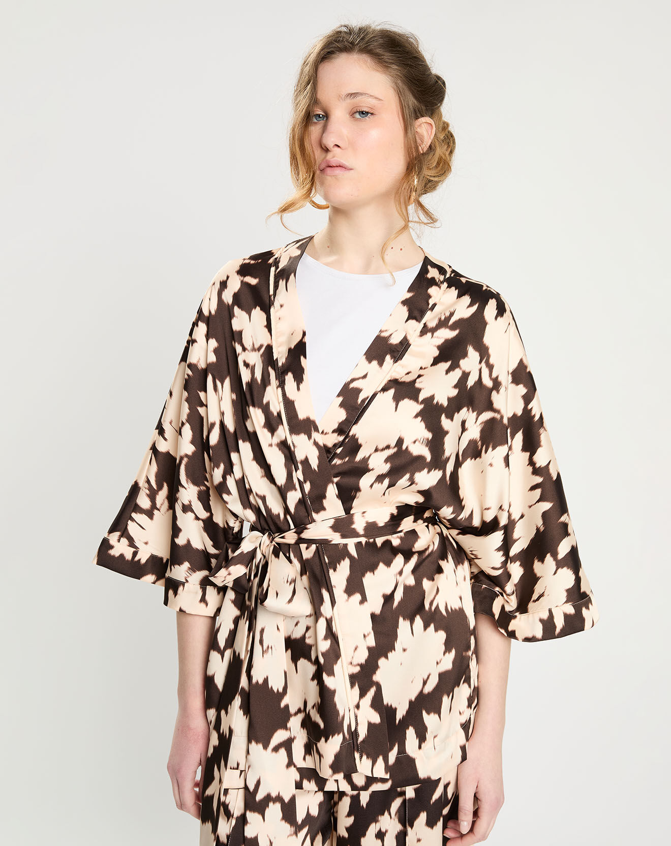 Zapa Top Kimono fluide Vieran chocolat
