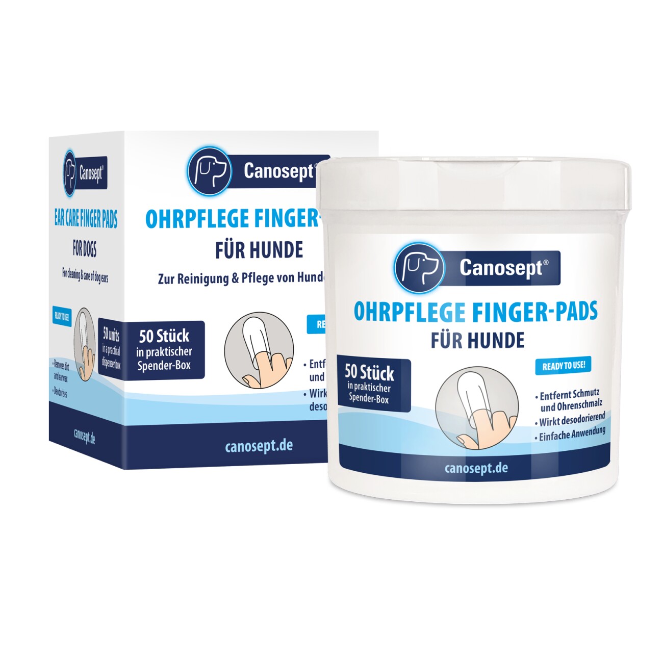 Canosept Ohrpflege Finger-Pads für Hunde 50 Stück