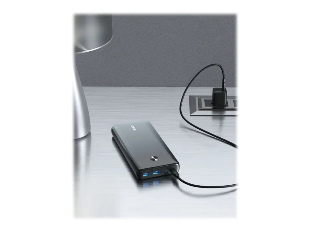 Anker PowerCore III Elite 25600 - Powerbank - 25600 mAh - 87 Watt - IQ 3.0 (2 x USB, 2 x USB-C) - sort