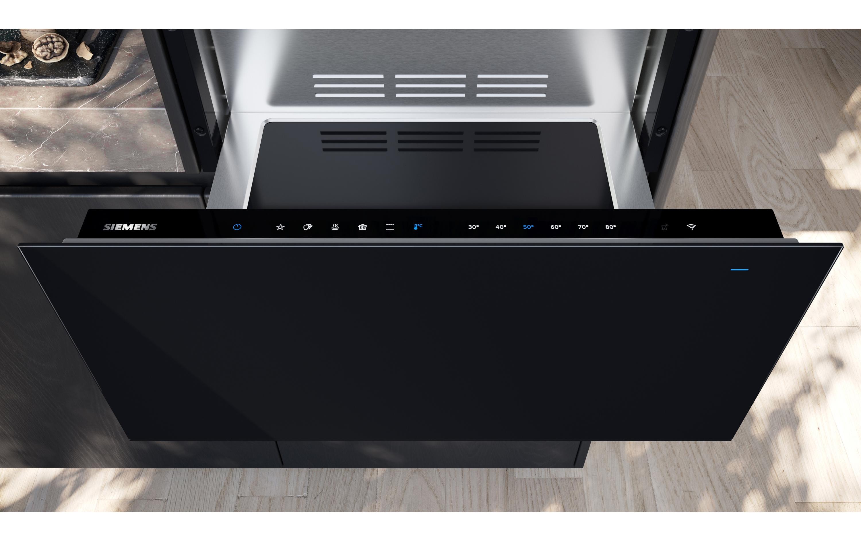 Wärmeschublade BI710D1B1 Schwarz<br>Einbau-Wärmeschublade