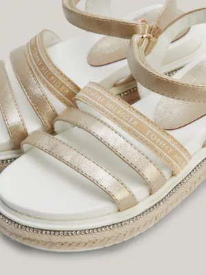 Sandálias plataforma com fecho de velcro