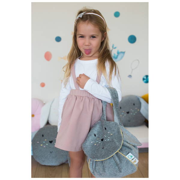 WigiWamaWigiWama   Samt Kinderrucksack Hase