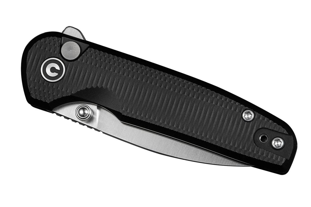 Civivi Mini Shakan C20052F-1 Satin Nitro-V, Black Aluminium, zakmes