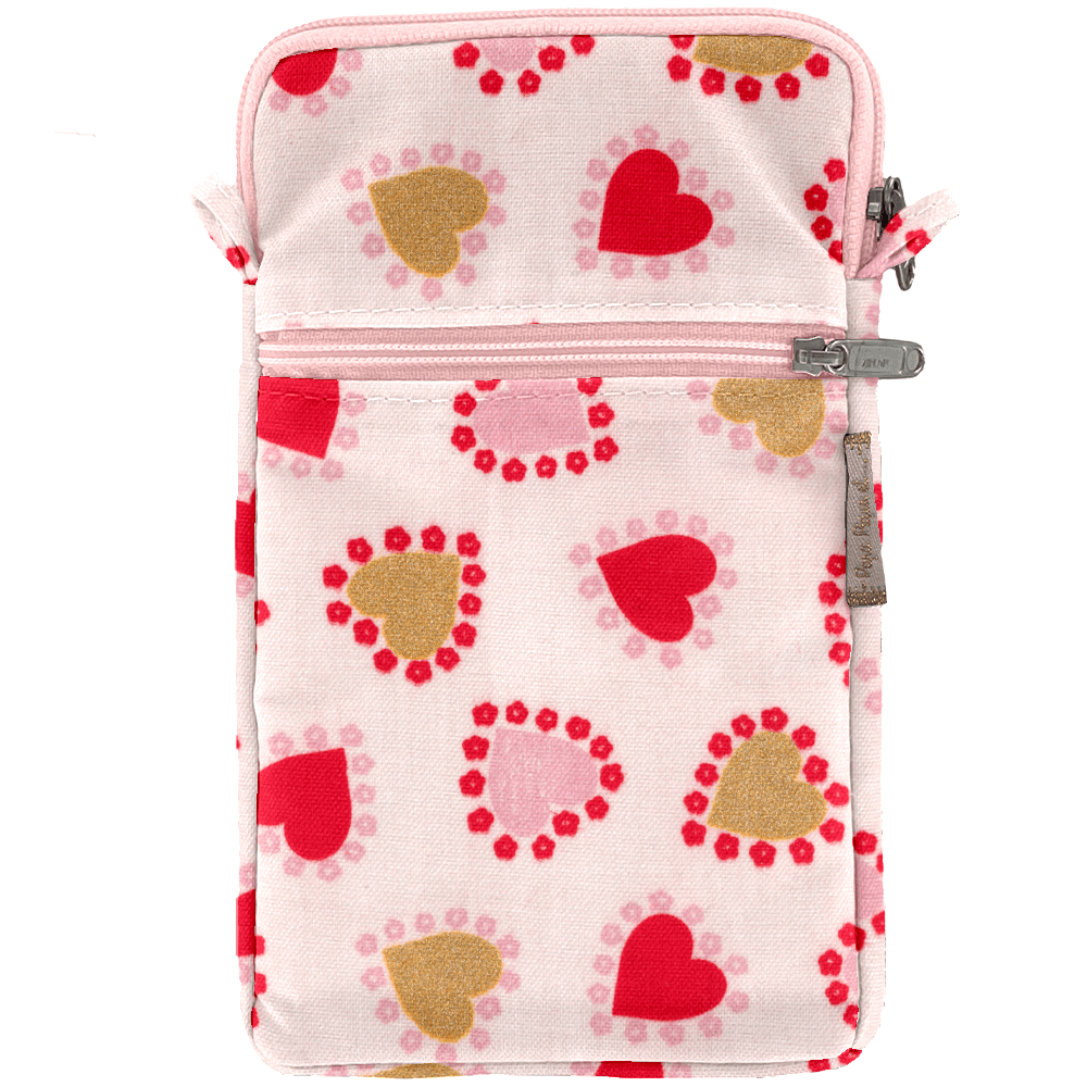 Pochette Téléphone Matelassée Petits Coeurs