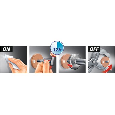 Powerbutton Crochet adhésif Classic, rond