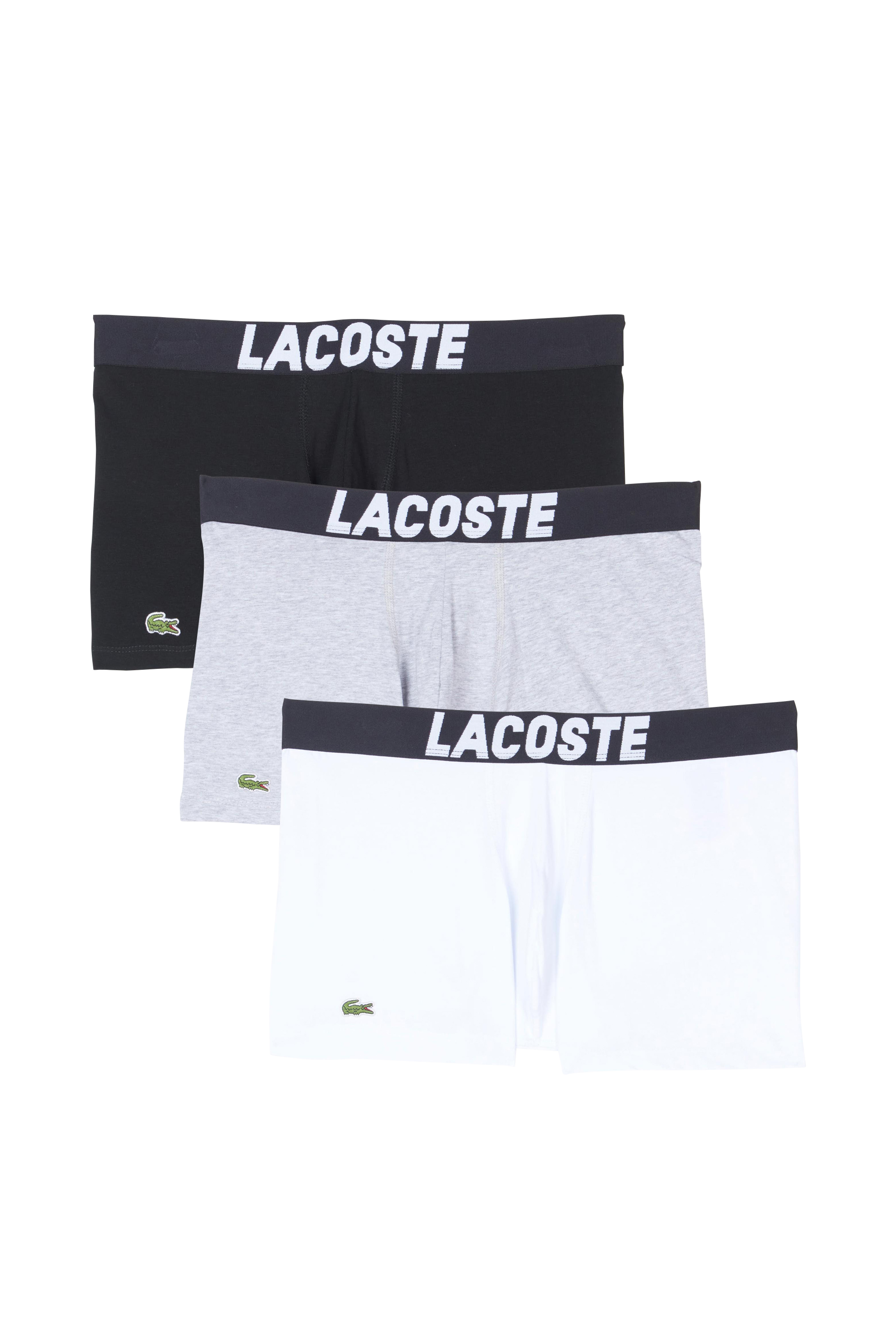 LACOSTE Boxers BOXE 5H2083-00 TRUNKS 3P NUA BLACK/WHITE Multicolore