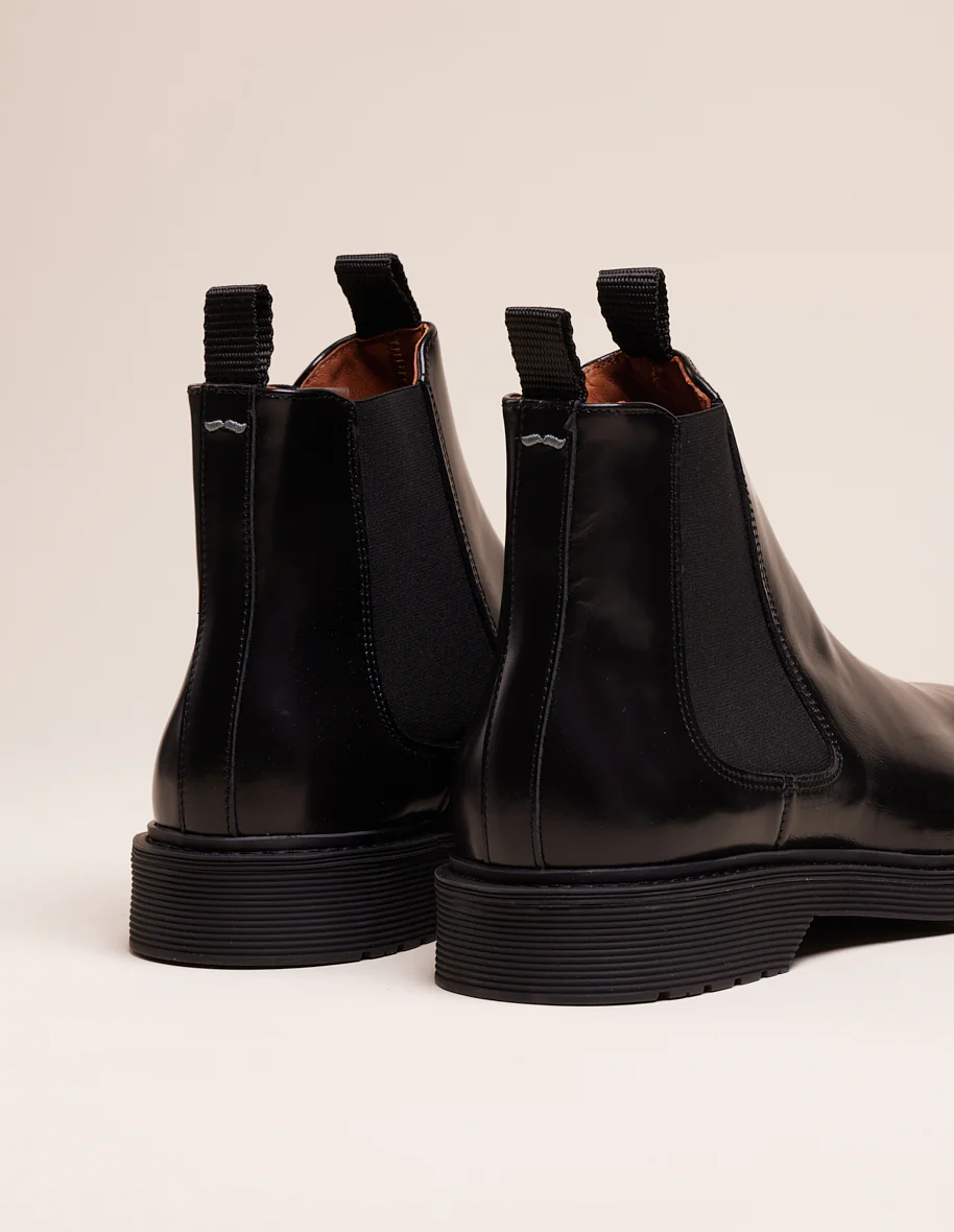 Bottines Axel - Cuir box noir