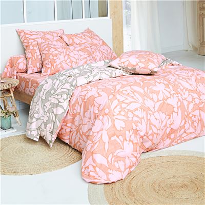 Linge de lit motif fleurs - BECQUET CRÉATION