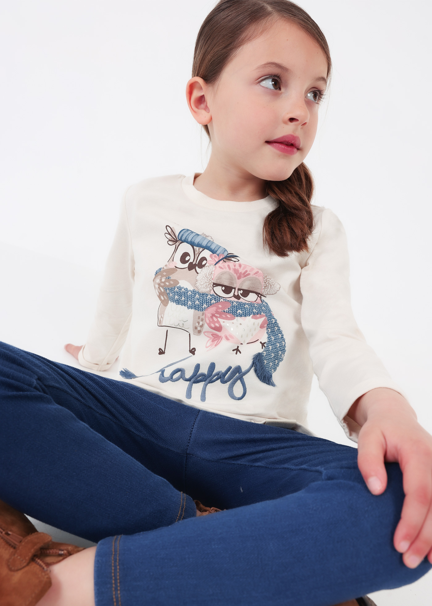 Conjunto de leggings de duas peças para meninas