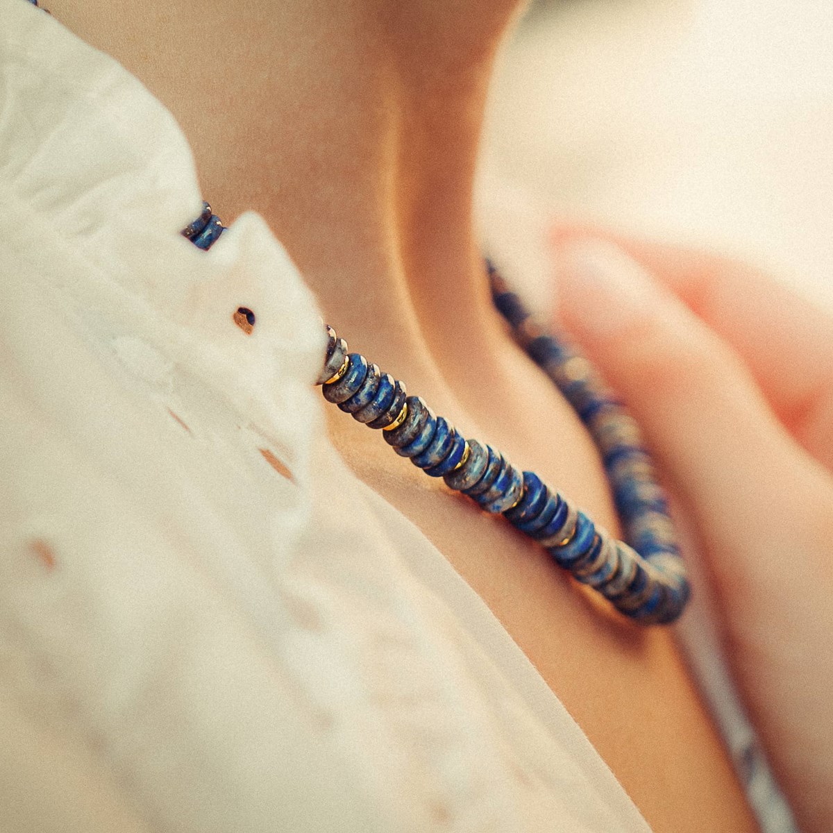 Collier Blima en pierres Lapis-lazuli