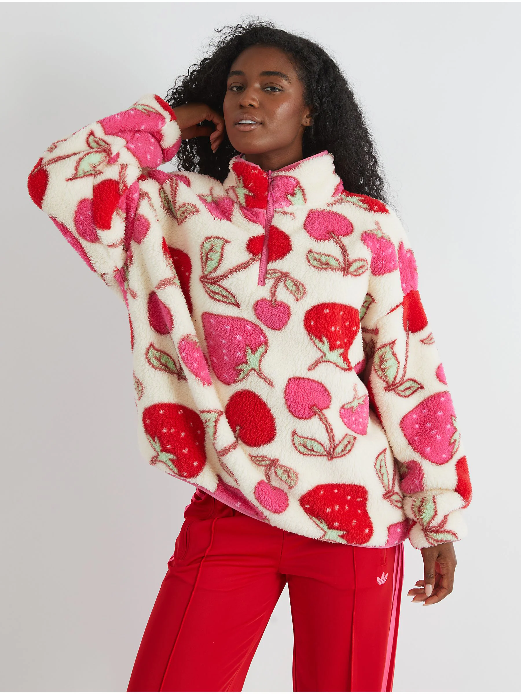 Skinnydip Cherry and Strawberry Longline Fleece