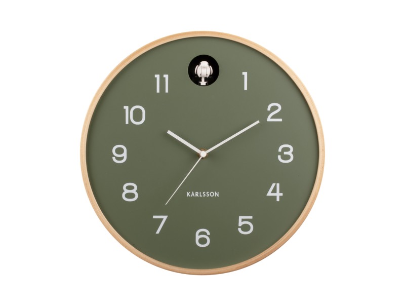 Wall Clock Natural Cuckoo KA5886BK Black