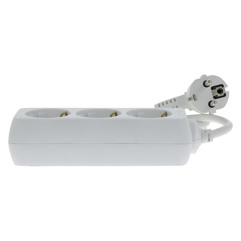 Tafelcontactdoos 3V RA 1,5m H05VV-F3G1,0 Wit