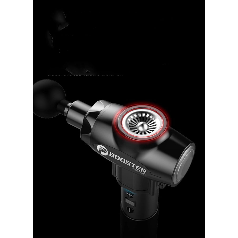 Booster E - Massage Pistole Elektronische Muskelmassagepistole zur Entspannung Massagegerät (2000mAh) - Silber / Schwarz