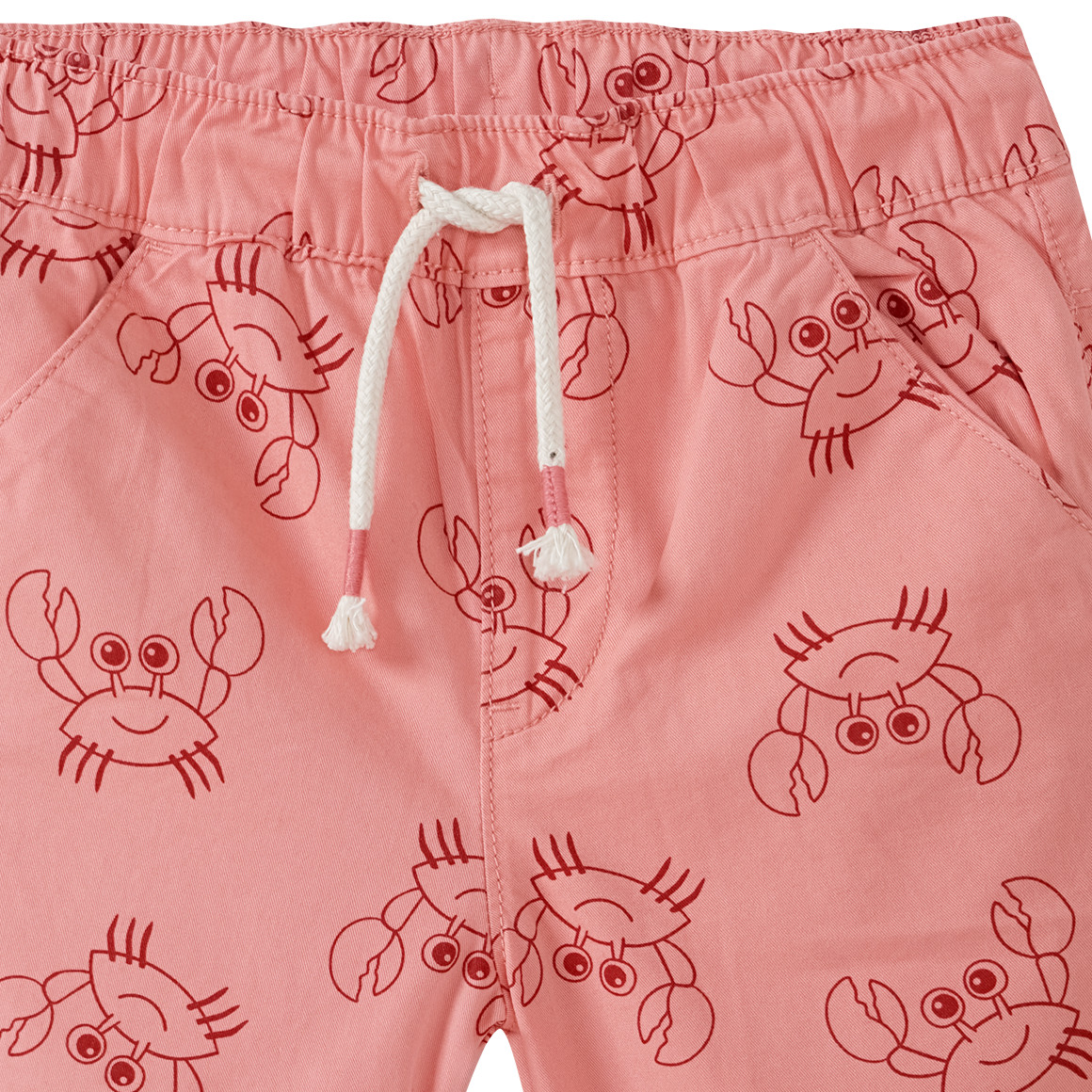 Topomini Baby Shorts mit Krabben-Allover hellorange